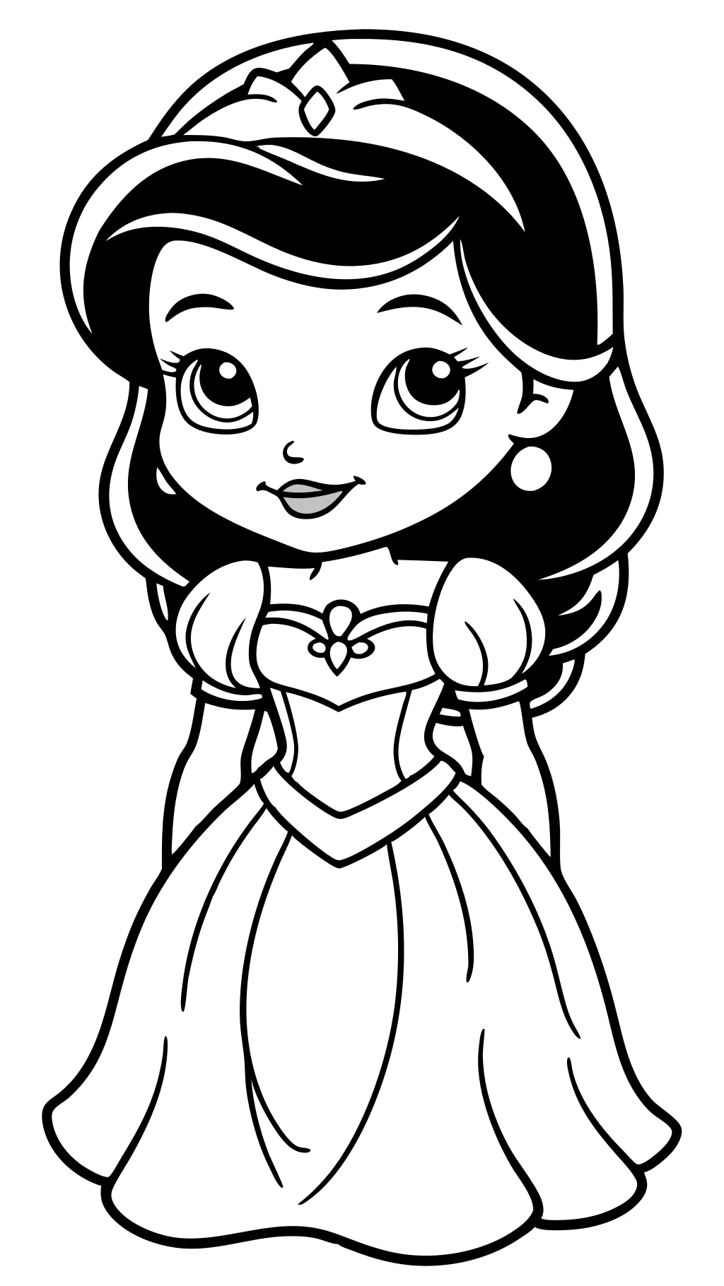 coloriages de princesse Disney mignonne